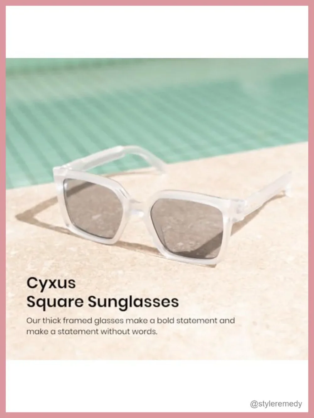 Large Chunky Square Sunglasses Y2K Streetwear Style